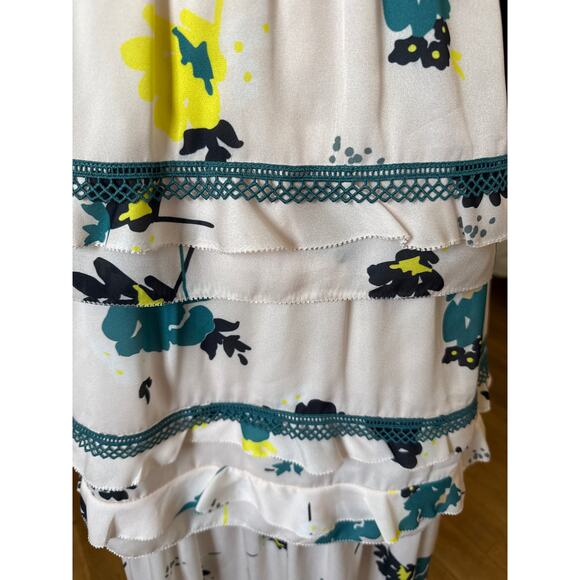 Self-Portrait Midi Tiered Floral Dress Size 4 - Picture 8 of 11